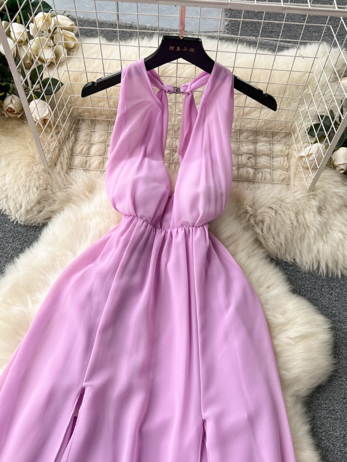 Feel my rhythm spilt chiffon dress CD904 images